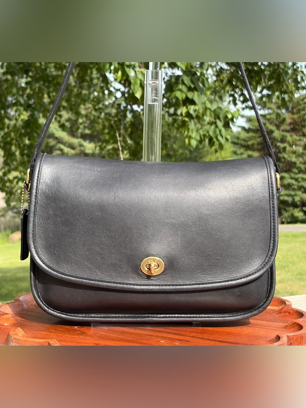 Vintage COACH City Bag Black Leather style 9790 EUC - Picture 5 of 17